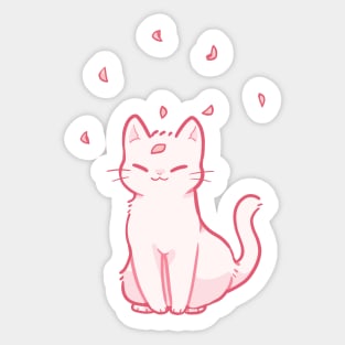 sakura cat Sticker